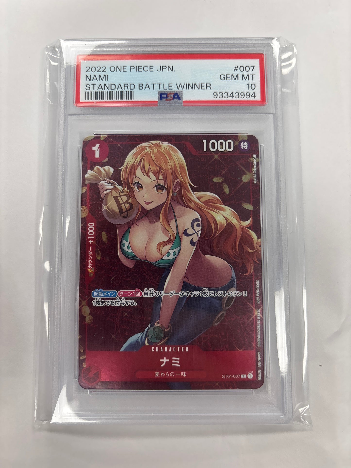One Piece TCG Japanese Nami ST01-007 Standard Battle Winner PSA 10