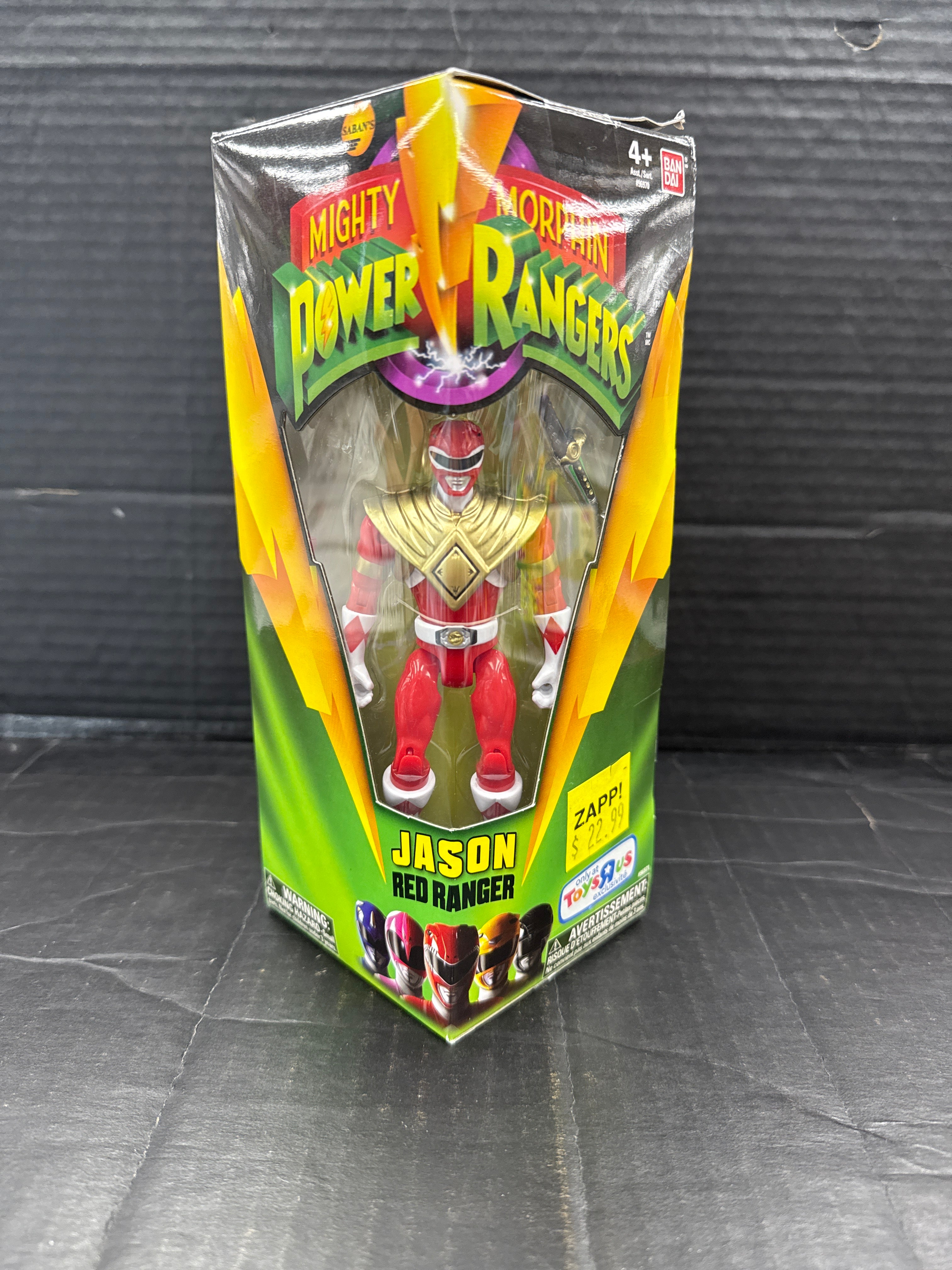 Mighty Morphin Power Rangers Jason Red Ranger with Dragon Shield Toys ...