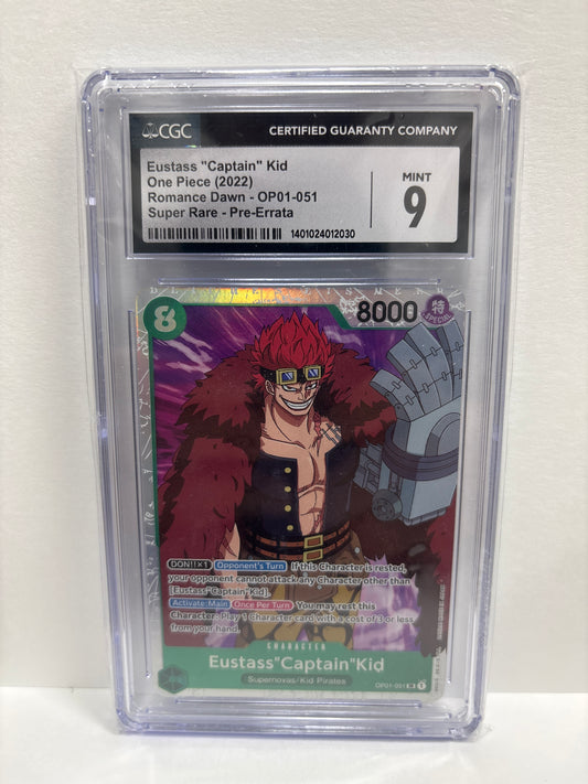 One Piece Card Game Eustass “Captain” Kid OP01-051 CGC 9