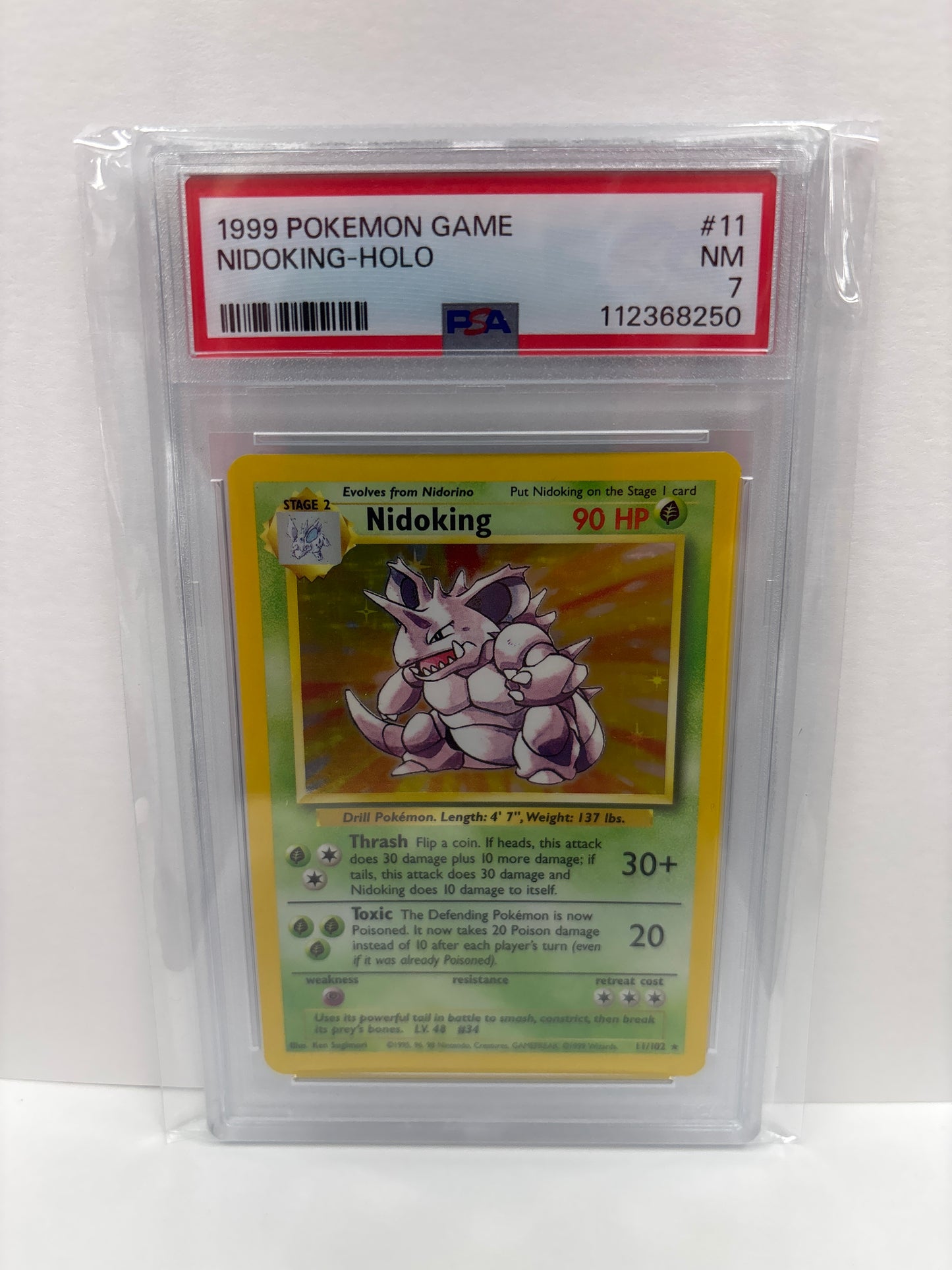 Pokemon Nidoking 11/102 (1999) PSA 7