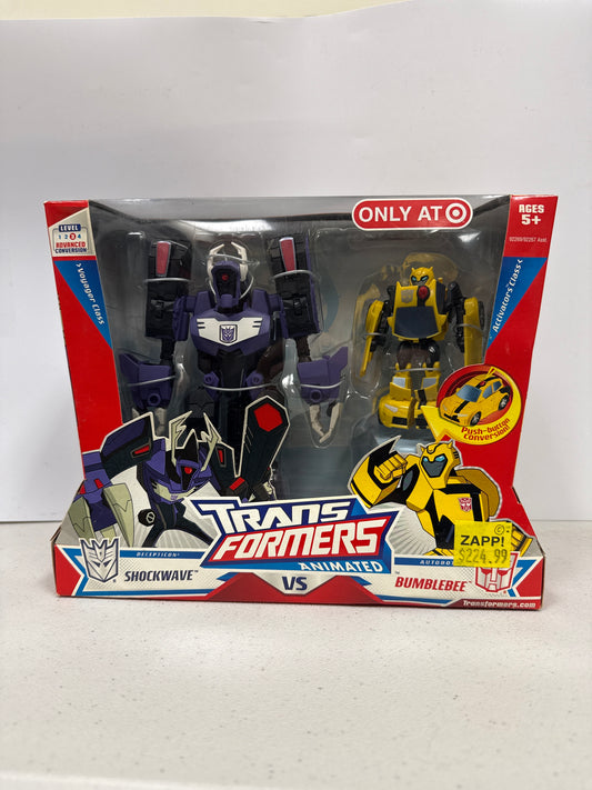 Transformers Animated Shockwave vs Bumblebee Target Exclusive 2-Pack (Non-Mint)