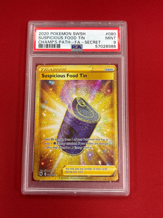 Pokemon Suspicious Food Tin 080/073 PSA 9