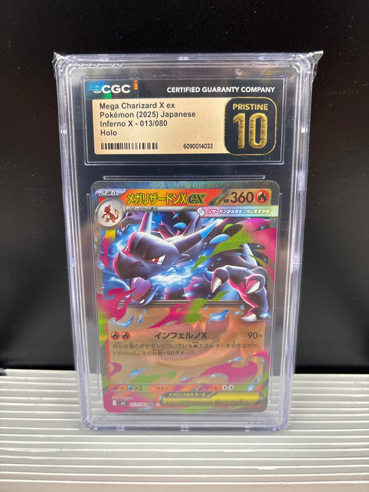 Pokemon Japanese Mega Charizard X ex 013/080 CGC Pristine 10