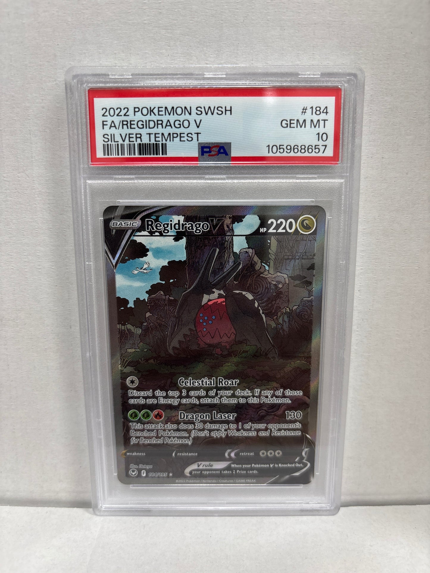 Pokemon Regidrago V 184/195 PSA 10