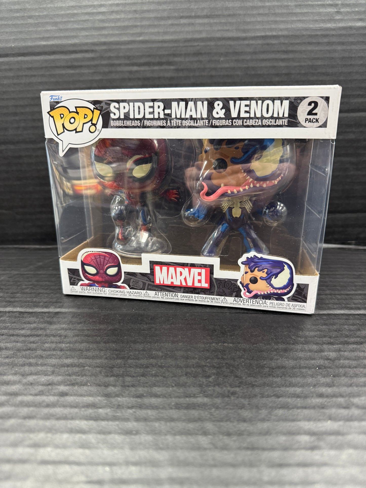 Funko Pop! Marvel Spider-Man & Venom 2 Pack (Grade A-)