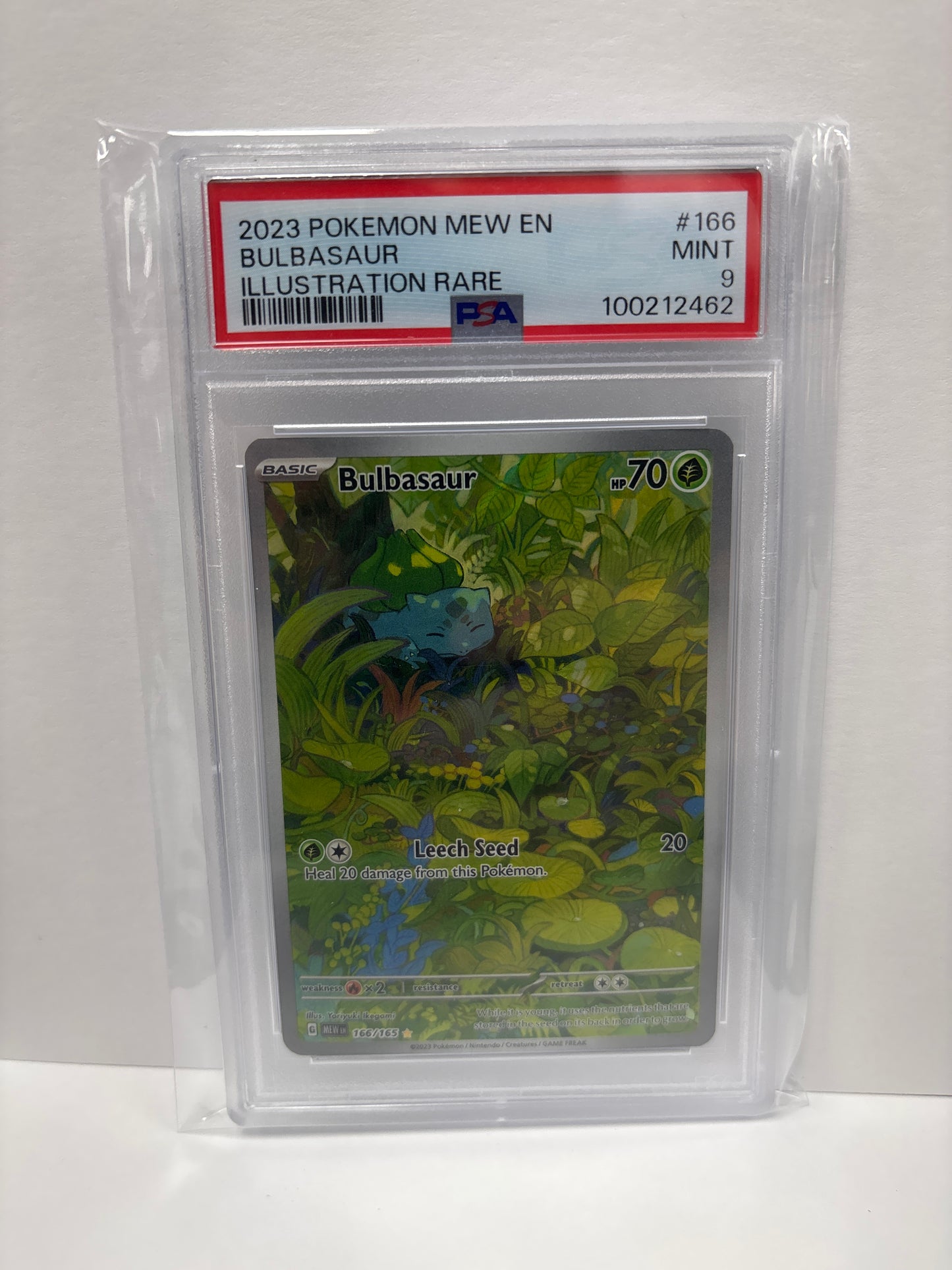 Pokemon Bulbasaur 166/165 PSA 9