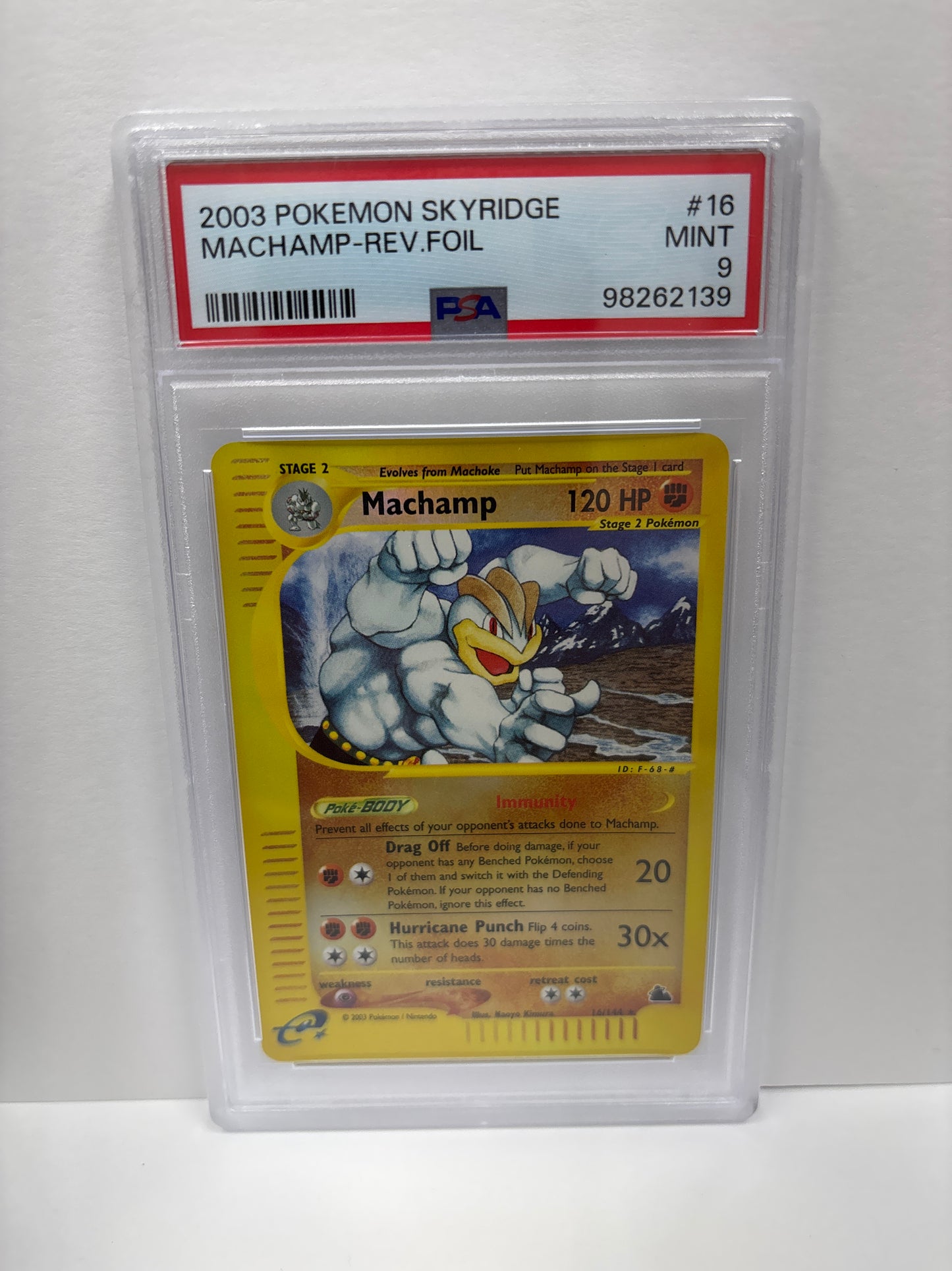 Pokemon Machamp 16/144 Reverse FOIL PSA 9