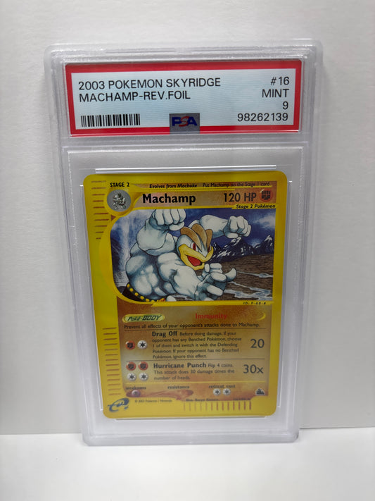 Pokemon Machamp 16/144 Reverse FOIL PSA 9