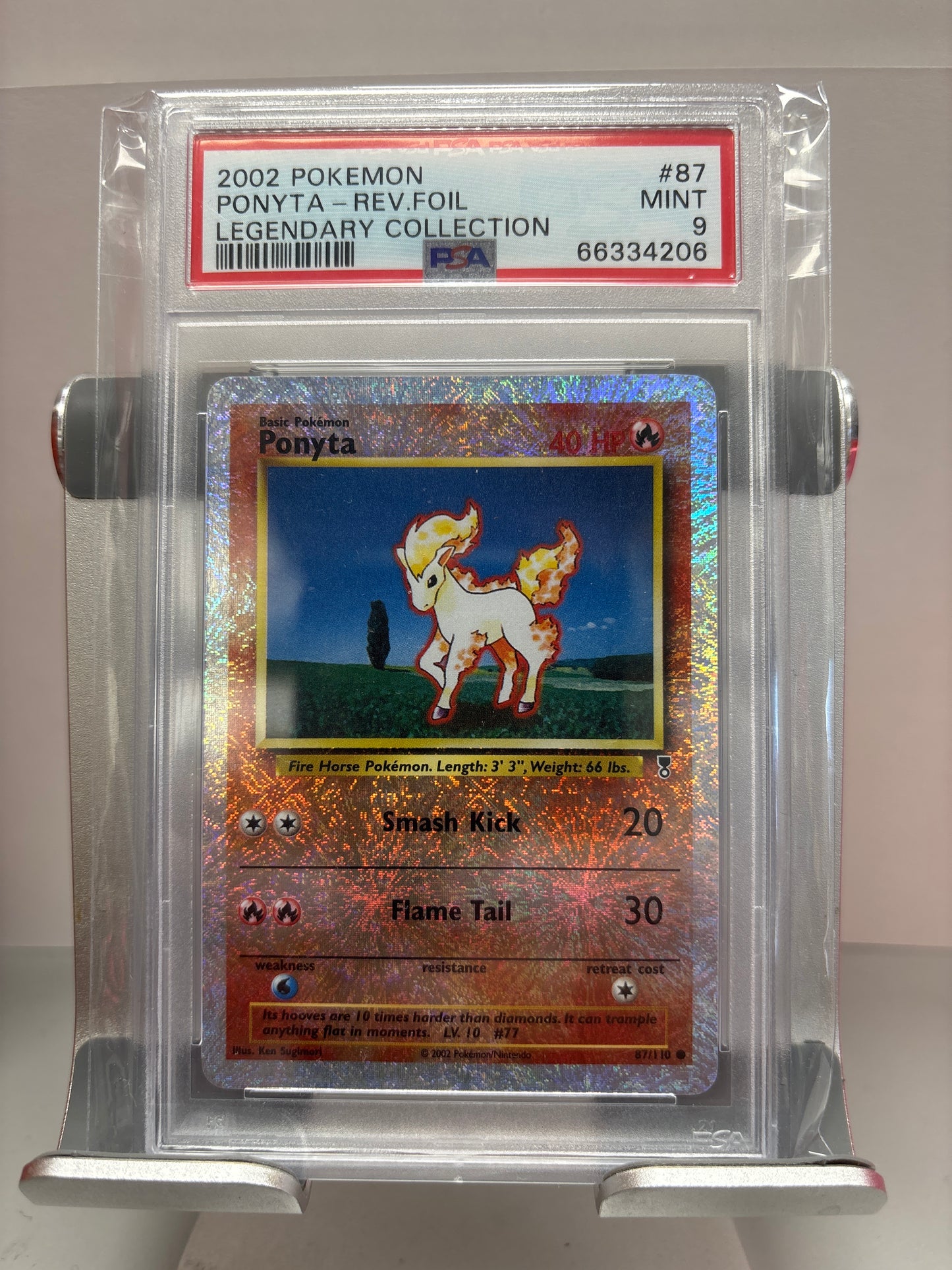 Pokemon Ponyta 87/110 Reverse FOIL PSA 9