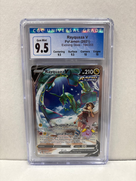 Pokemon Rayquaza V 194/203 CGC 9.5 (Old Label)