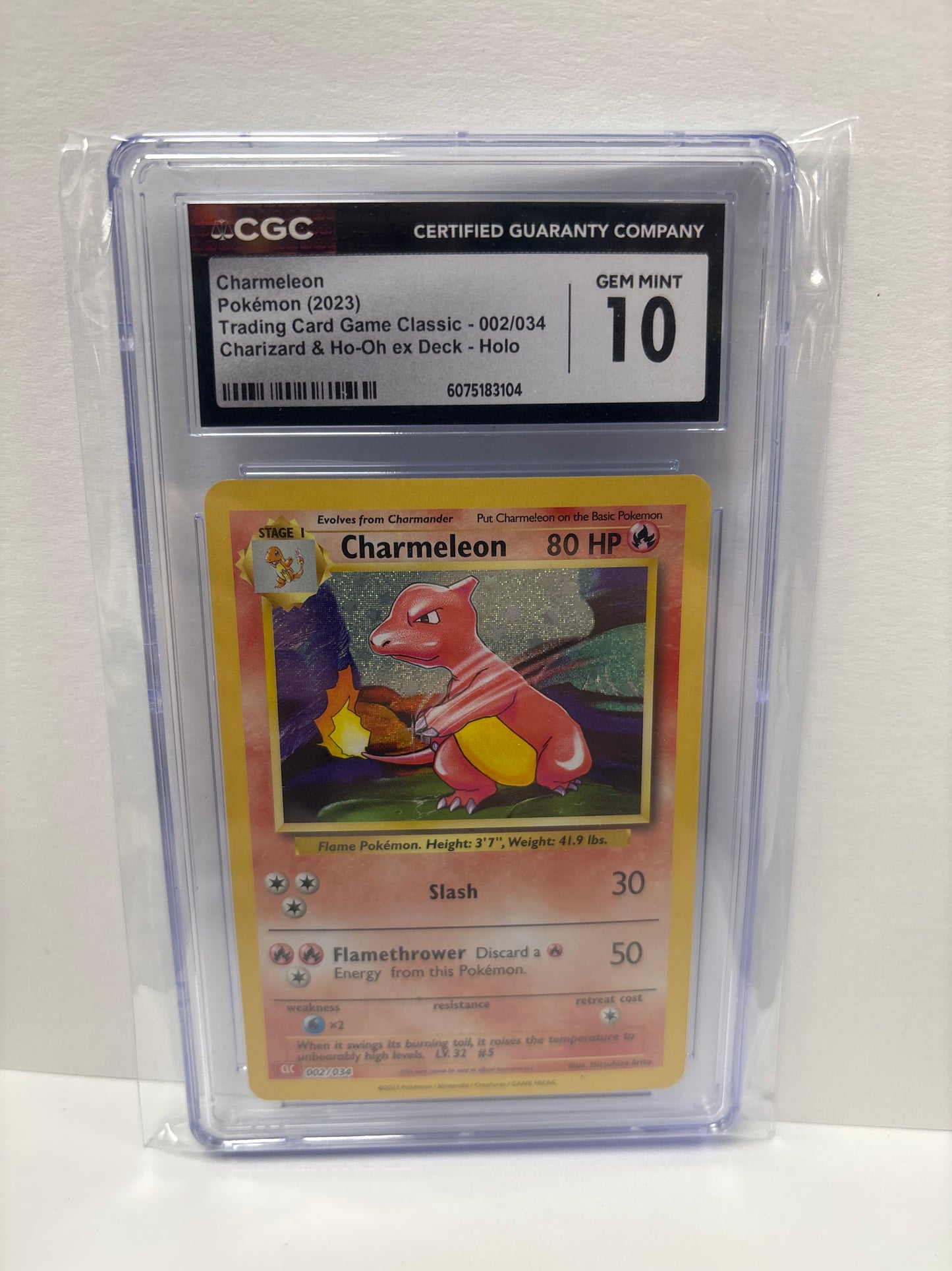 Pokemon Charmeleon 002/034 CGC 10