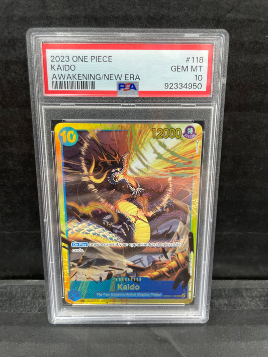 One Piece TCG Kaido OP05-118 PSA 10