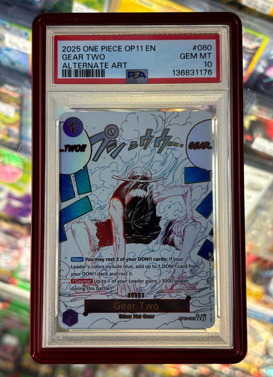 One Piece Card Game Gear Two OP11-080 PSA 10