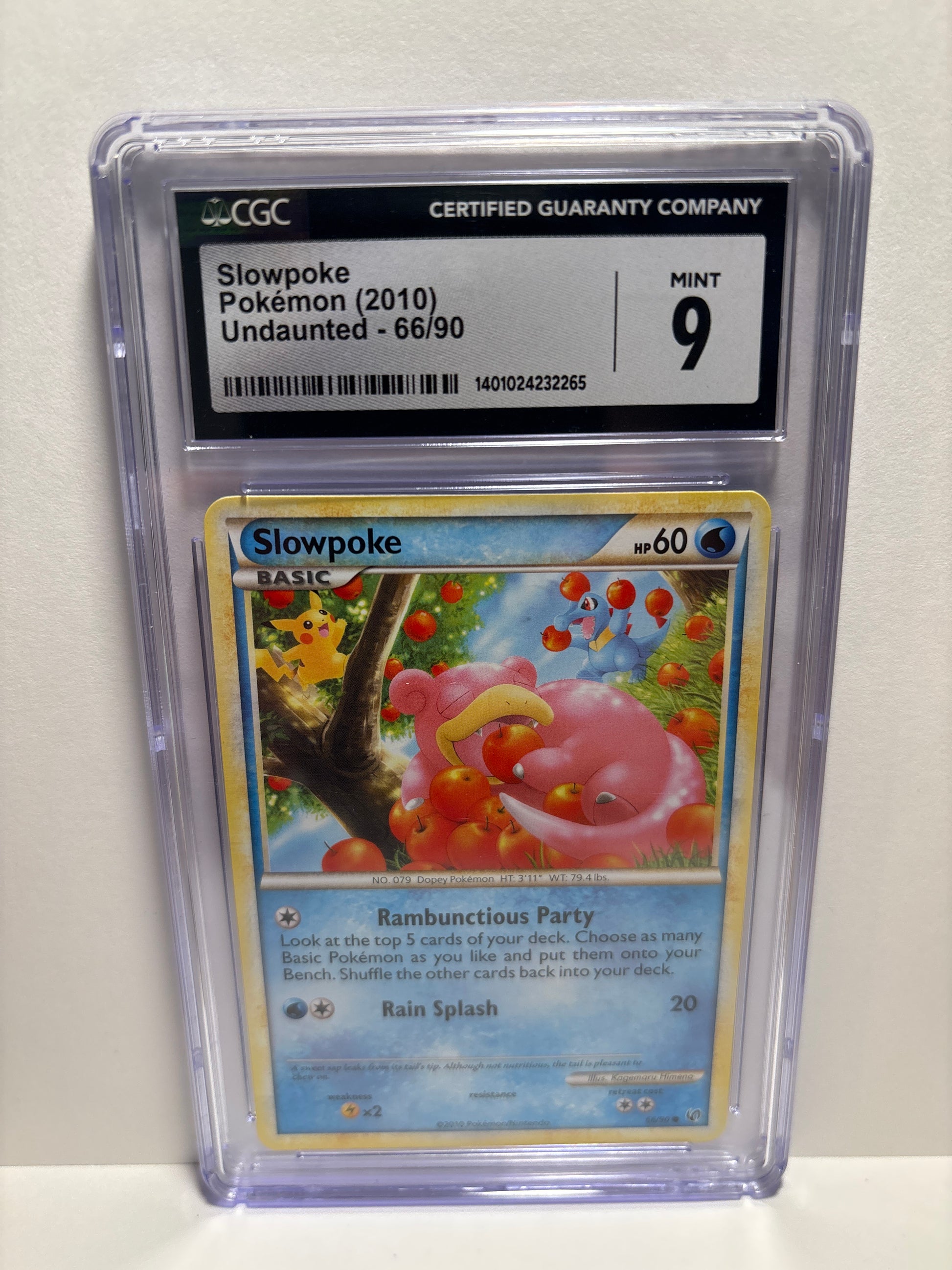 Pokemon Slowpoke 66/90 CGC 9 Zapp! Comics Pokemon Slowpoke 66/90 CGC 9 Zapp! Comics