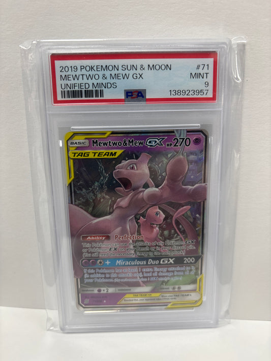 Pokemon Mewtwo & Mew GX 71/236 PSA 9