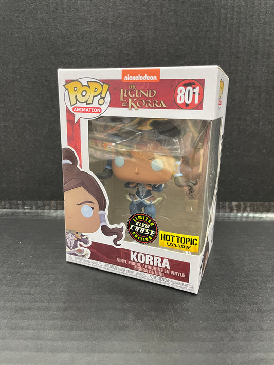 Funko Pop! Nickelodeon The Legend of Korra Korra 801 Glow Chase Hot Topic Exclusive (Grade A)