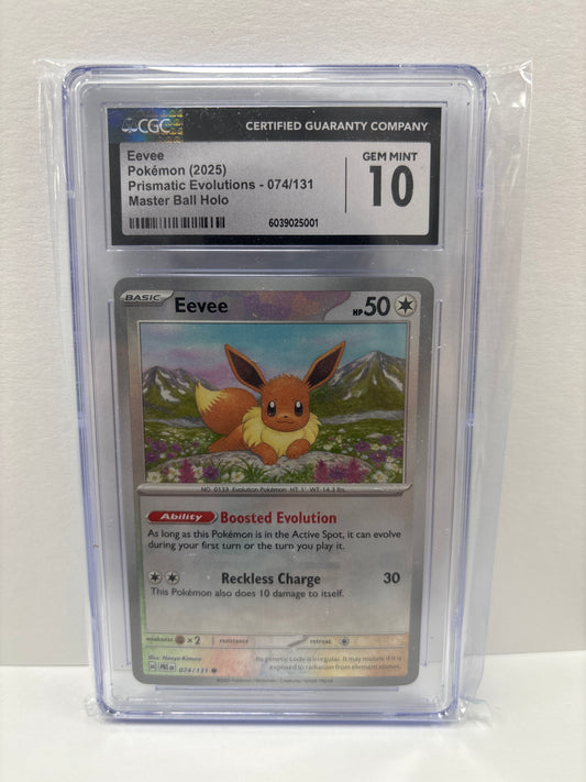 Pokemon Eevee 074/131 Master Ball CGC 10