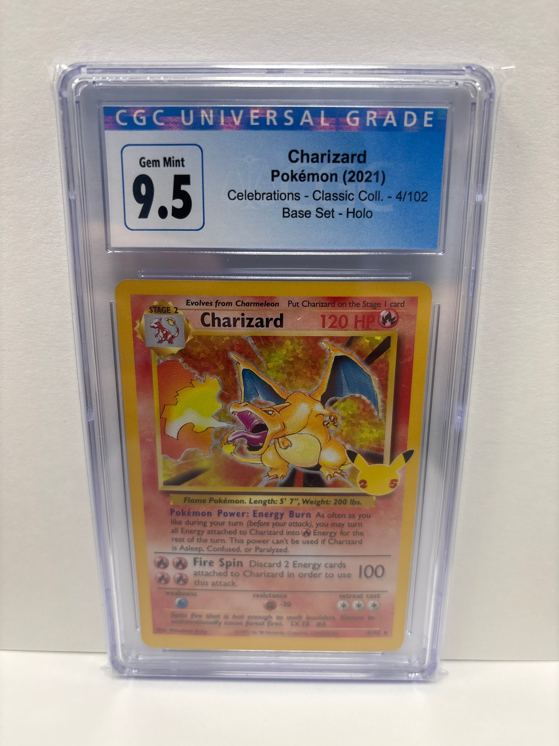 Pokemon Charizard 4/102 Celebrations (2021) CGC 9.5 (Old Label) – Zapp! Comics