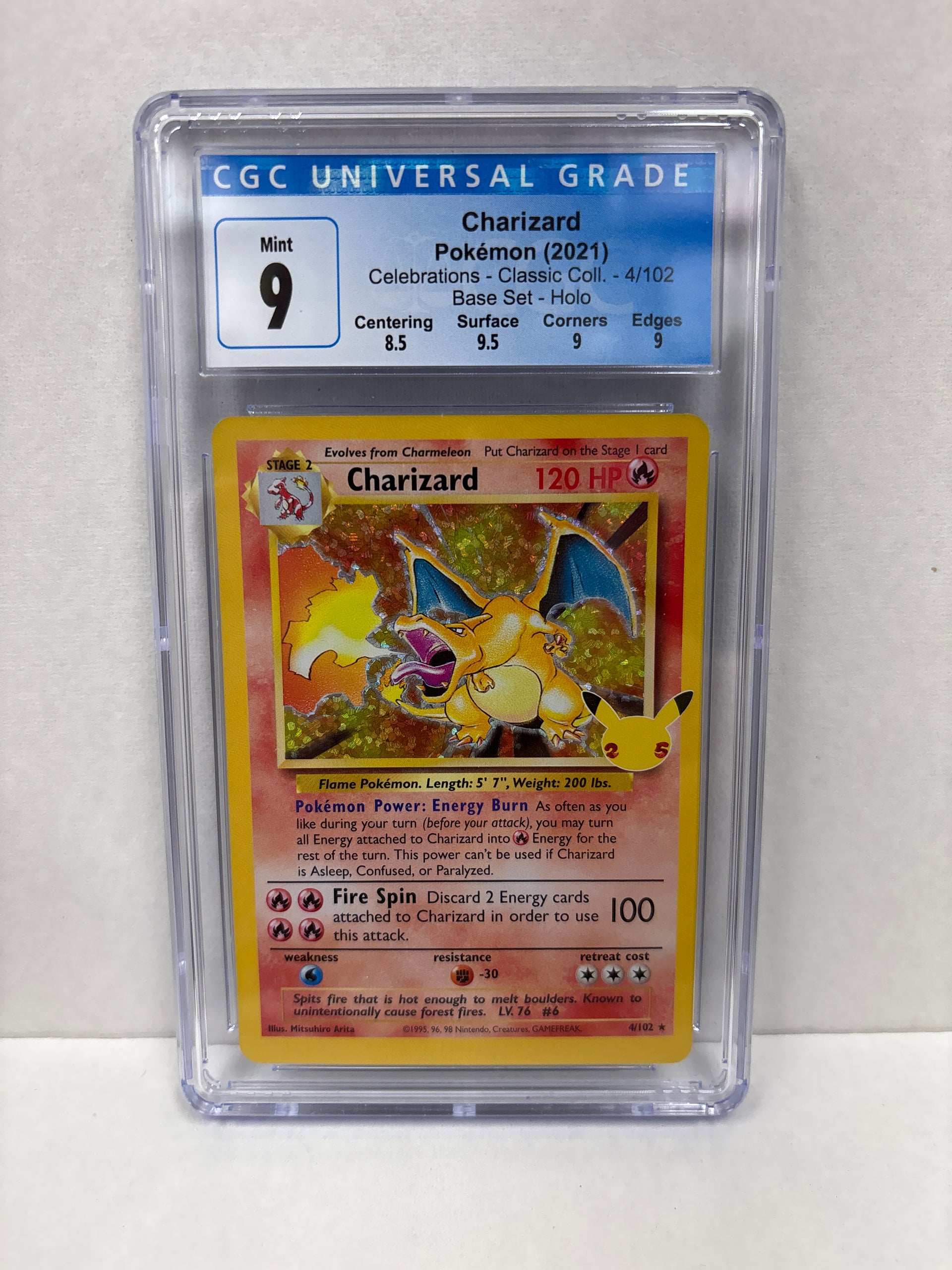 Pokemon Charizard 4/102 Celebrations (2021) CGC 9 – Zapp! Comics