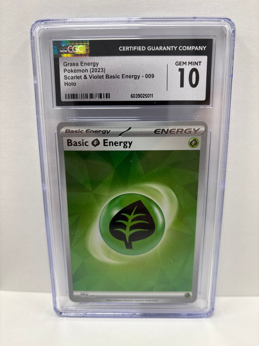 Pokemon Grass Energy 009 HOLO CGC 10