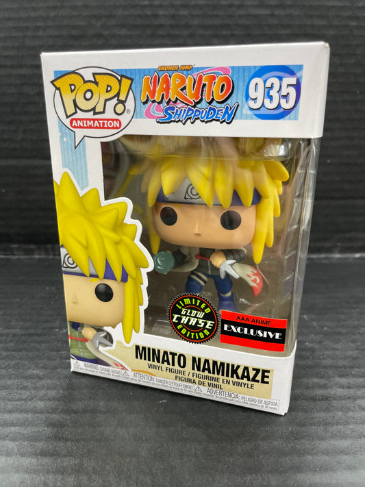 Funko Pop! Naruto Shippuden Minato Namikaze 935 Glow Chase AAA Anime Exclusive (Grade A-)