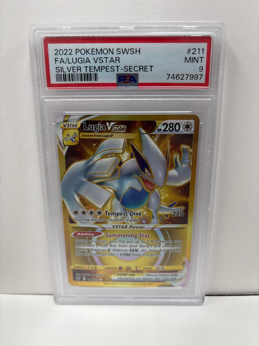Pokemon Lugia VSTAR 211/195 PSA 9 (Scratches on Slab)