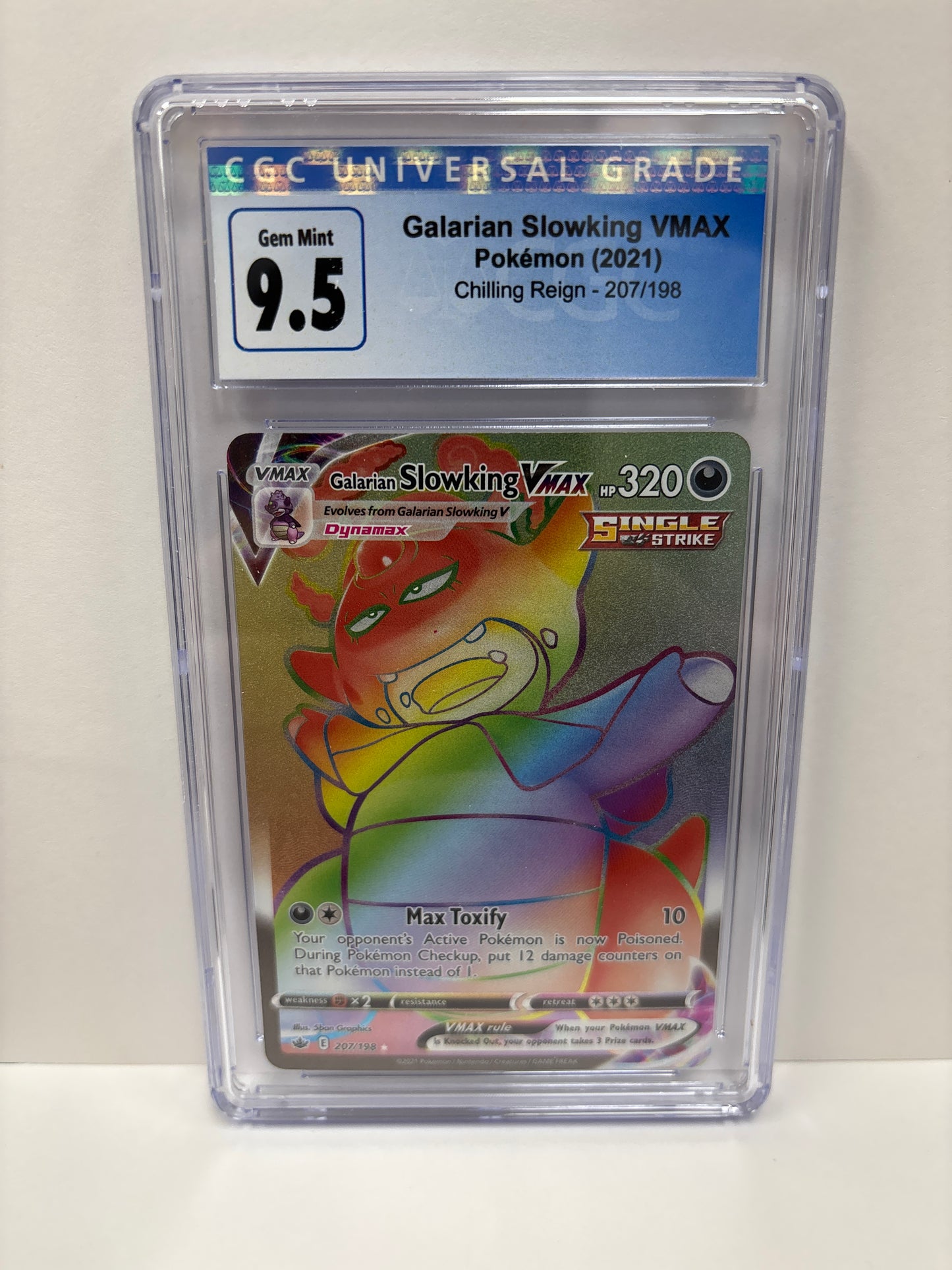 Pokemon Galarian Slowking VMAX 207/198 CGC 9.5 (Old Label) Zapp! Comics Pokemon Galarian Slowking VMAX 207/198 CGC 9.5 (Old Label) Zapp! Comics