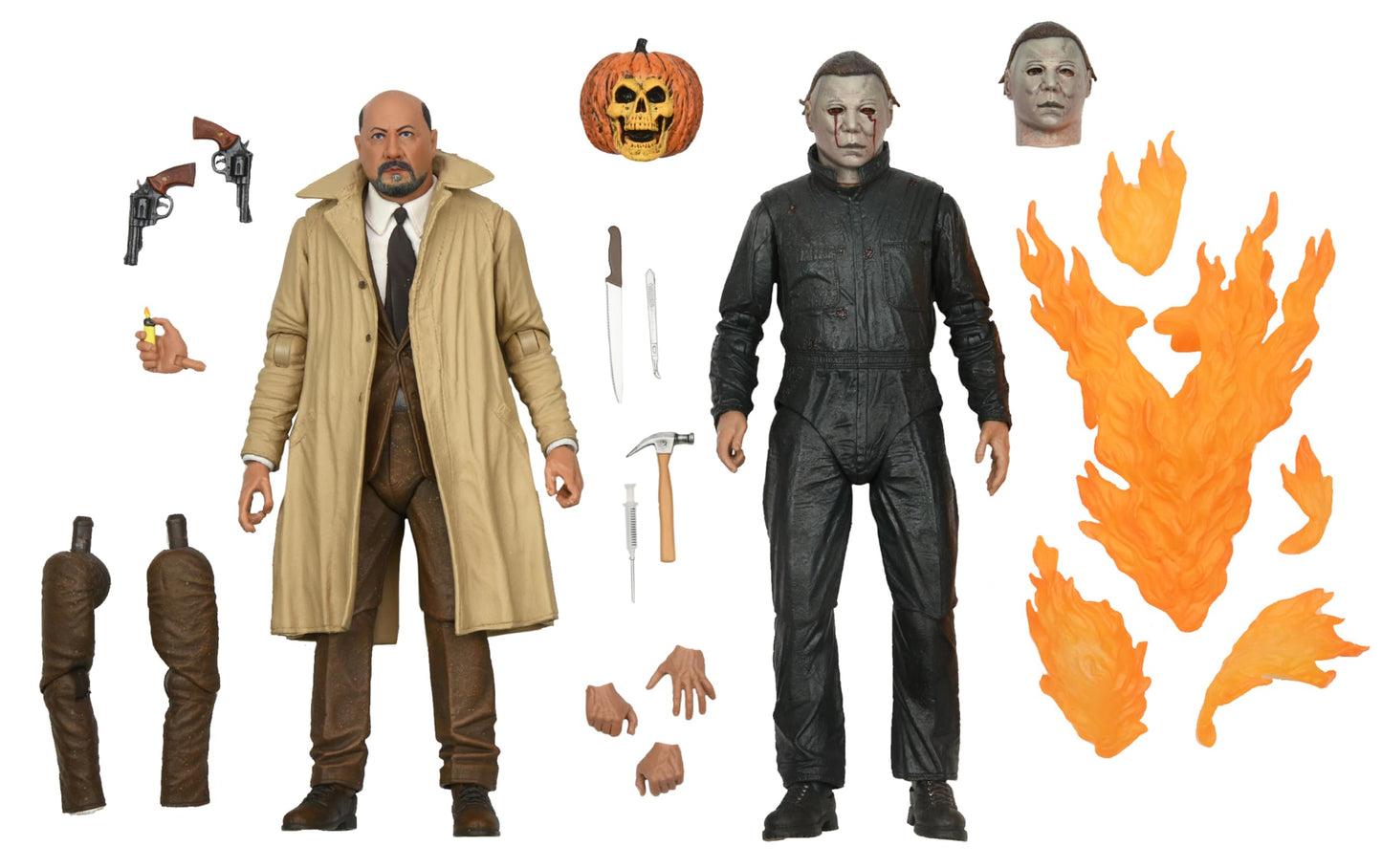 NECA Halloween II Ultimate Michael Myers & Dr. Loomis 2 Pack (Box Damaged)