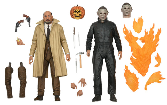 NECA Halloween II Ultimate Michael Myers & Dr. Loomis 2 Pack (Box Damaged)