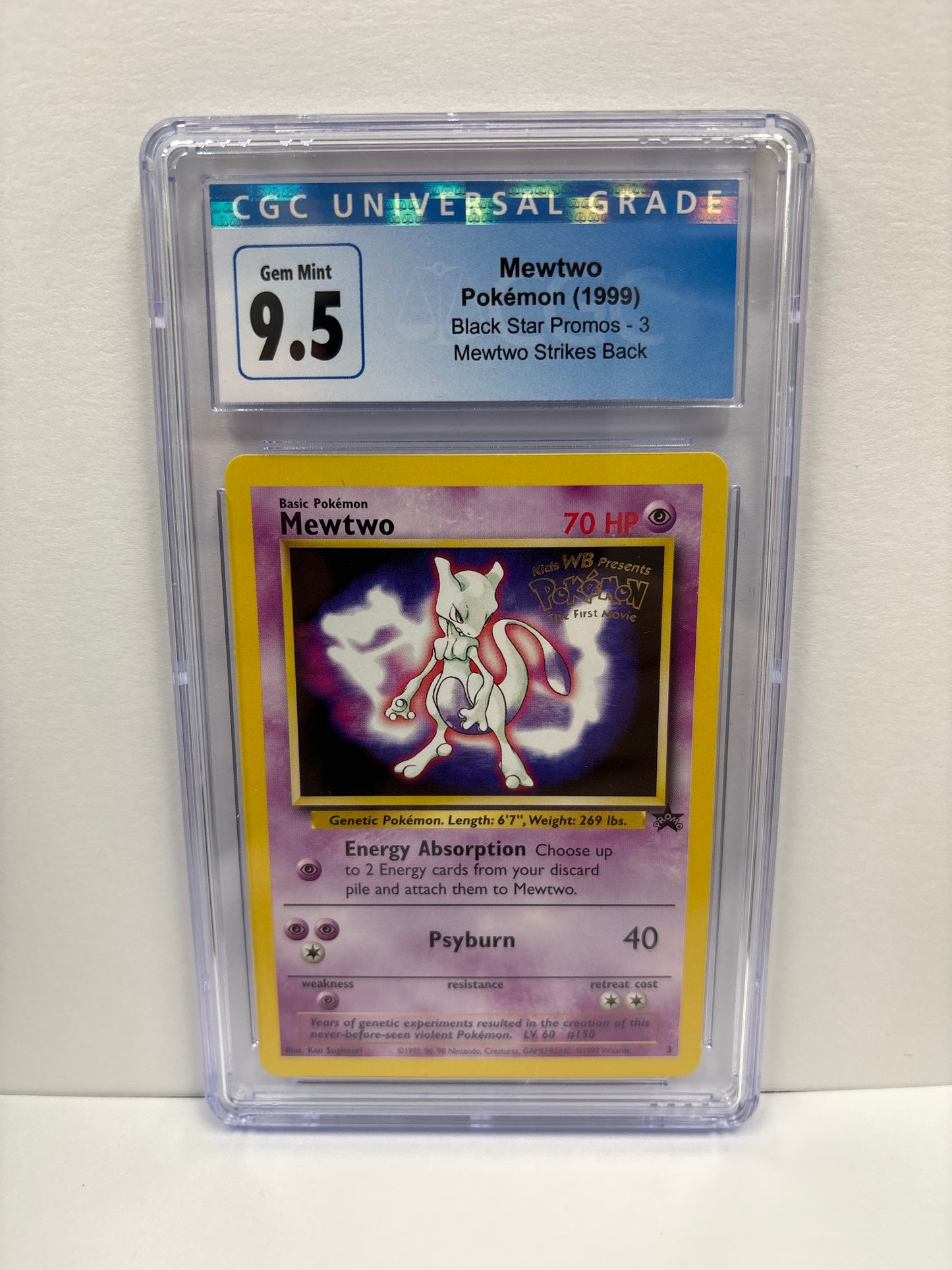 Pokemon Mewtwo 3 (1999) CGC 9.5 (Old Label) ( Scratches on Slab)