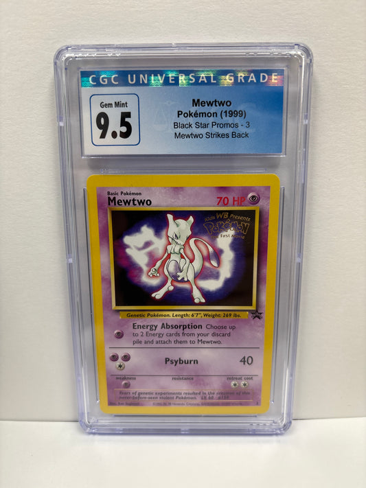 Pokemon Mewtwo 3 (1999) CGC 9.5 (Old Label) ( Scratches on Slab)