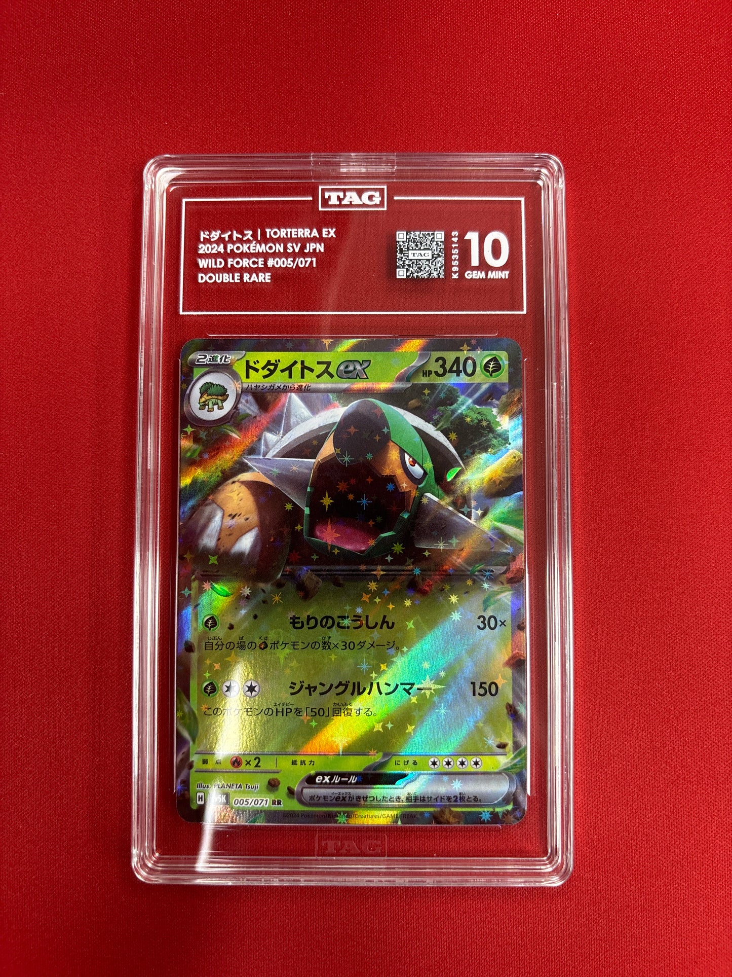 Pokemon Japanese Torterra ex 005/071 TAG 10