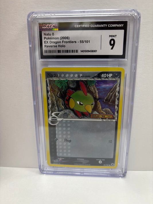 Pokemon Natu 55/101 Reverse HOLO CGC 9 (Scratches on Slab)