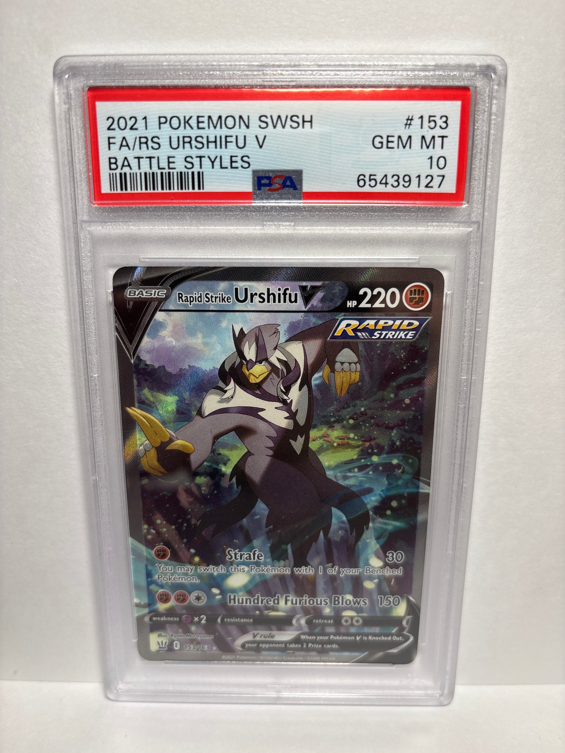 urshifu pokemon cards Pokemon Rapid Strike Urshifu V 153/163 PSA 10 – Zapp! Comics
