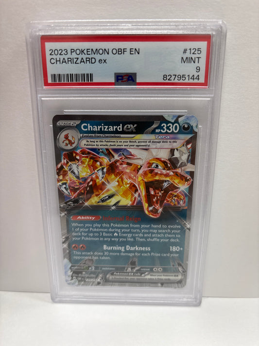 Pokemon Charizard ex 125/197 PSA 9 (Scratches on Slab)