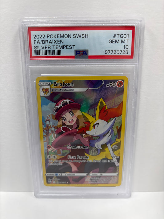 Pokemon Braixen TG01/TG30 PSA 10