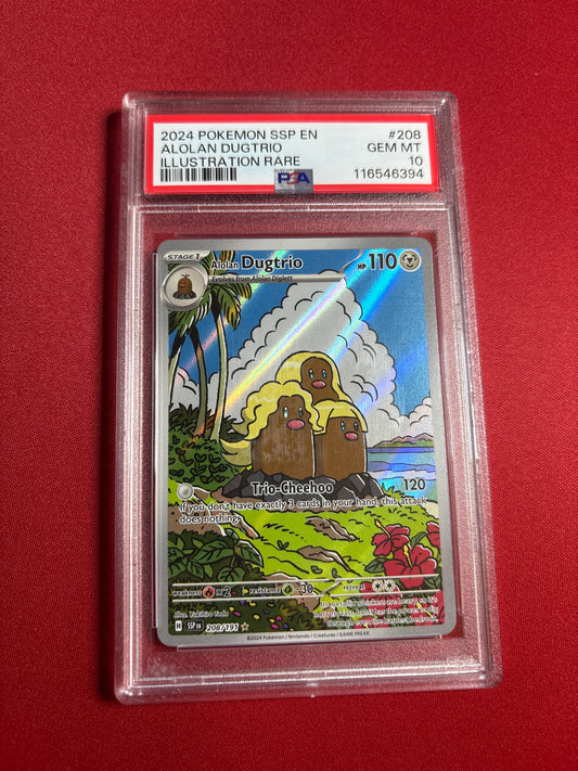 Pokemon Alolan Dugtrio 208/181 PSA 10