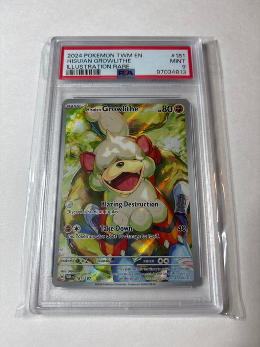 Pokemon Hisuian Growlithe 181/167 PSA 9