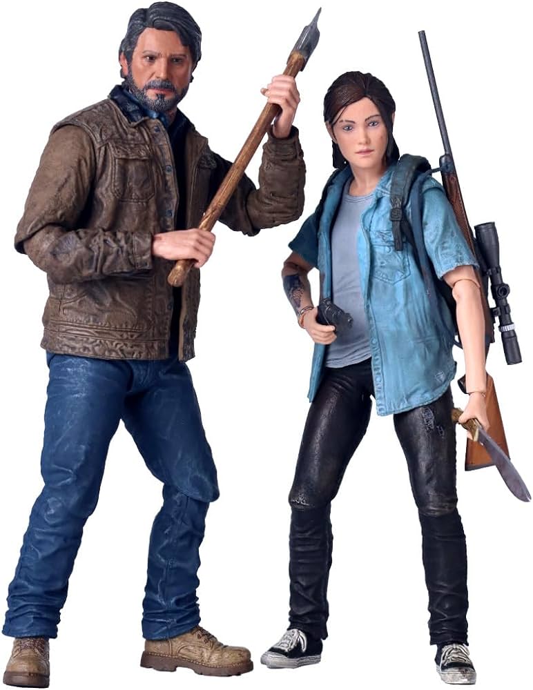 NECA Last of Us Part II Joel & Ellie 2-Pack *Non-mint Box*