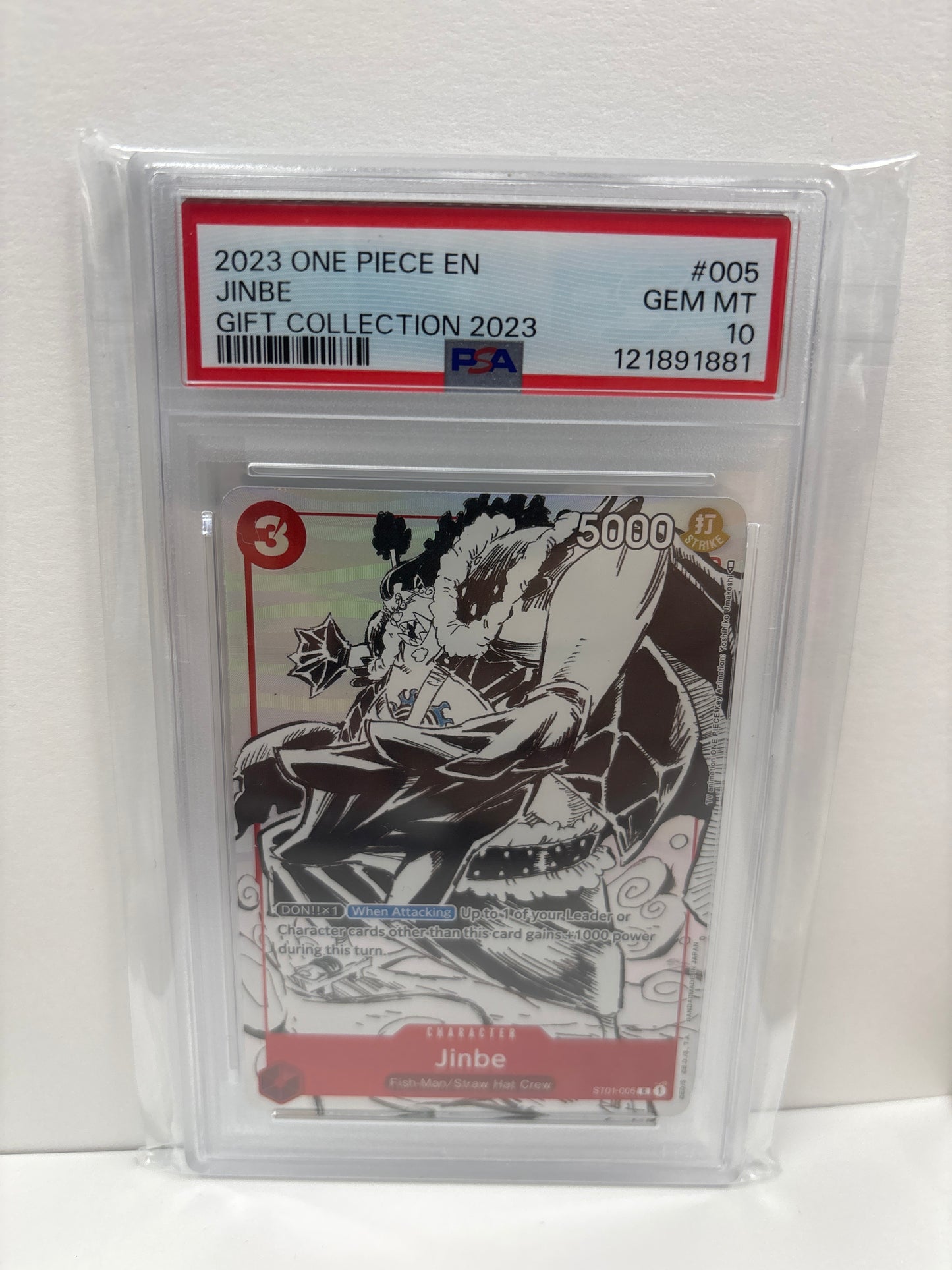 One Piece Card Game Jinbe ST01-005 PSA 10