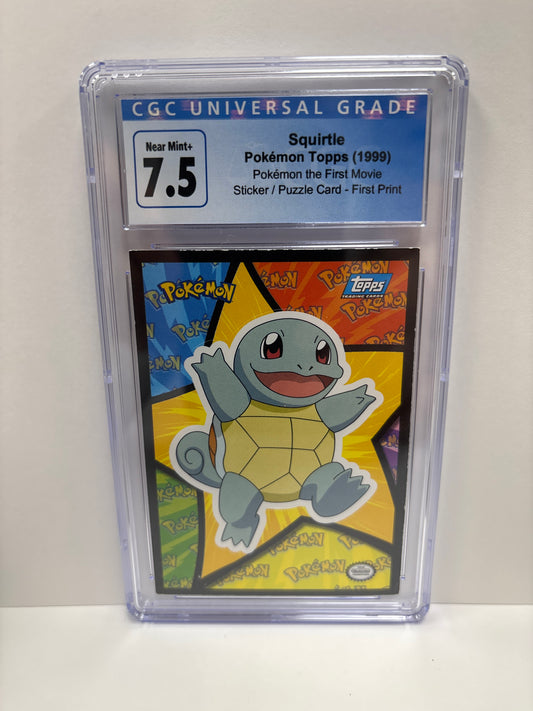 Pokémon Topps Squirtle Sticker/Puzzle Card CGC 7.5