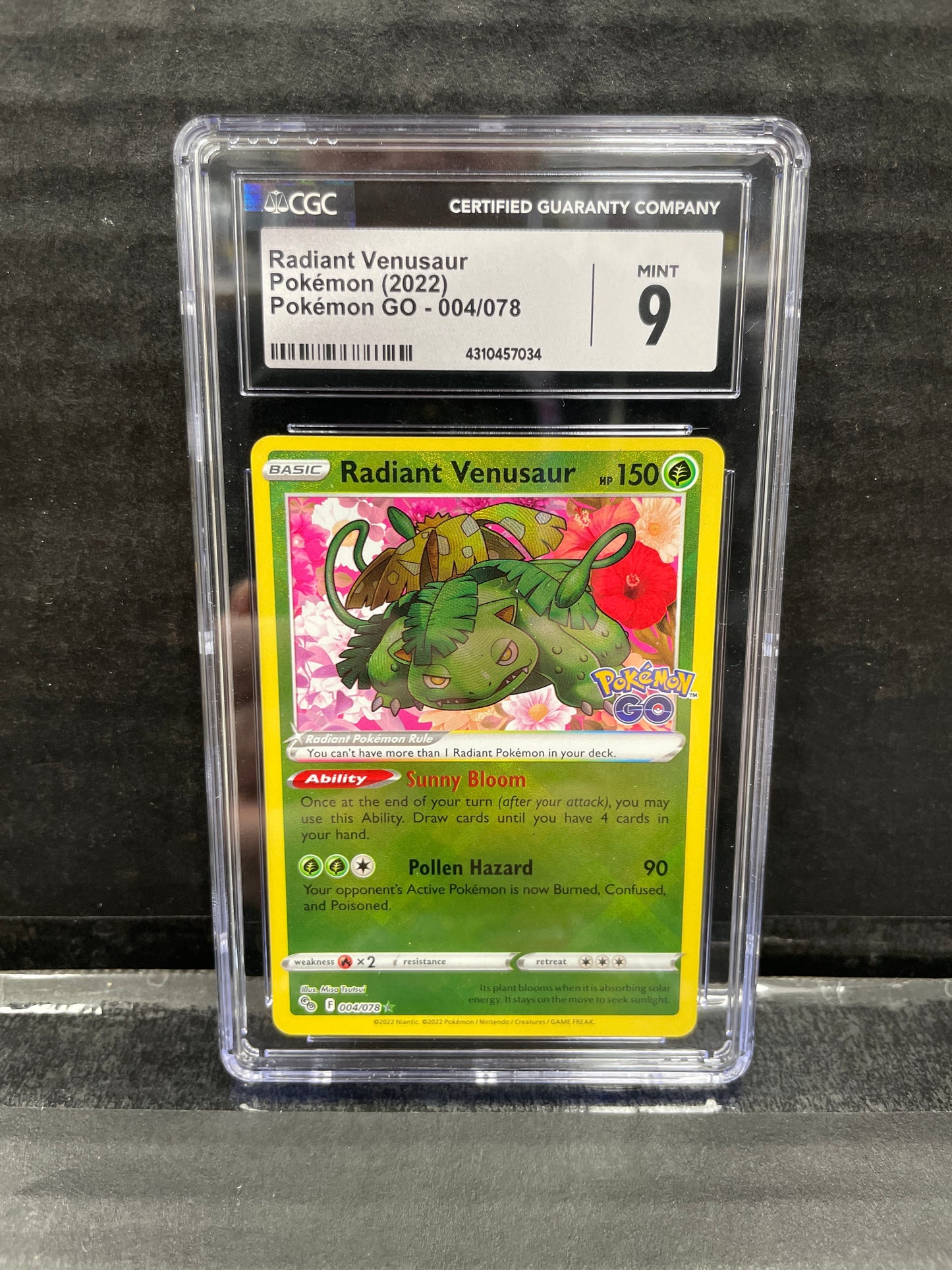 Pokémon Radiant Venusaur 004/078 CGC 9