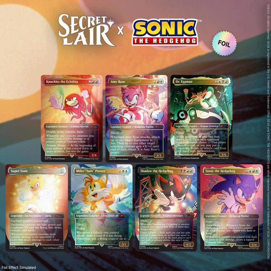 Magic the Gathering Secret Lair x Sonic the Hedgehog: Friends and Foes Rainbow Foil Edition (Sealed)