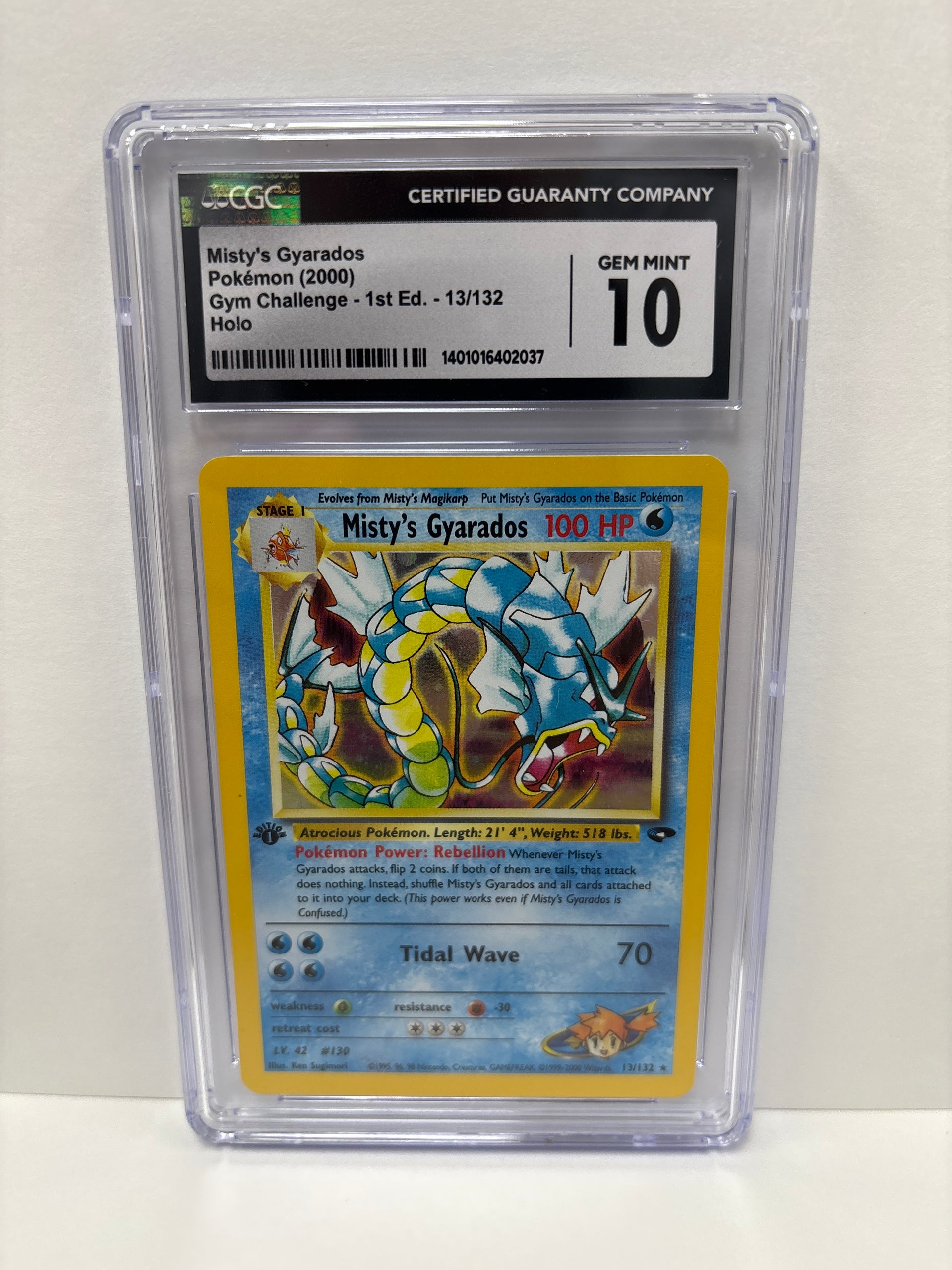 Pokemon Misty's Gyarados 13/132 1st Edition CGC 10 Zapp! Comics Pokemon Misty's Gyarados 13/132 1st Edition CGC 10 Zapp! Comics