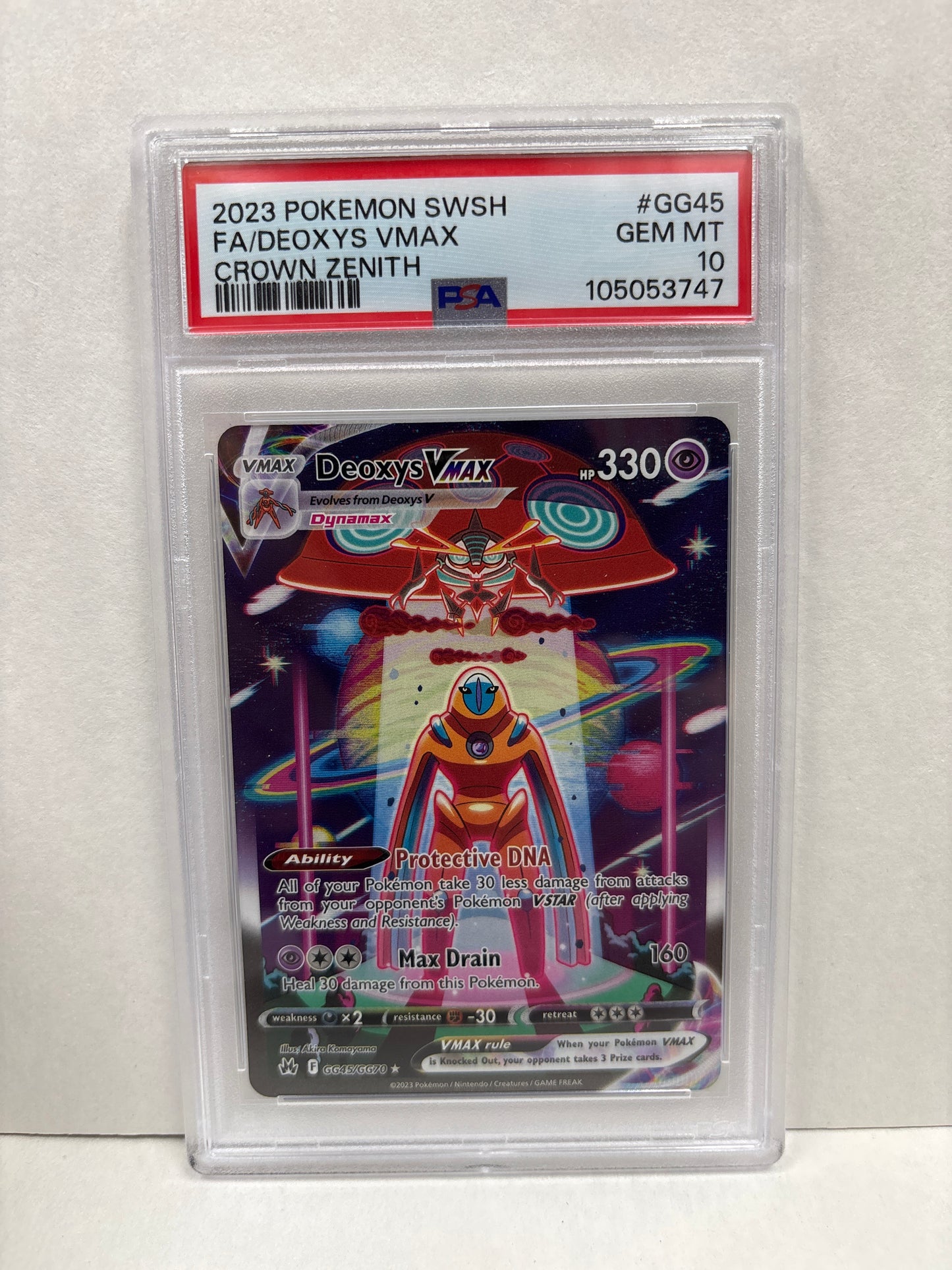 Pokemon Deoxys VMAX GG45/GG70 PSA 10