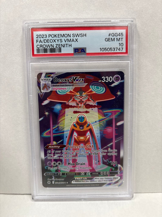 Pokemon Deoxys VMAX GG45/GG70 PSA 10