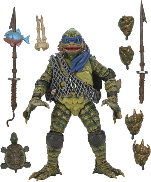 NECA Teenage Mutant Ninja Turtles x Universal Monsters Leonardo as Creature from the Black Lagoon Ultimate Action Figure