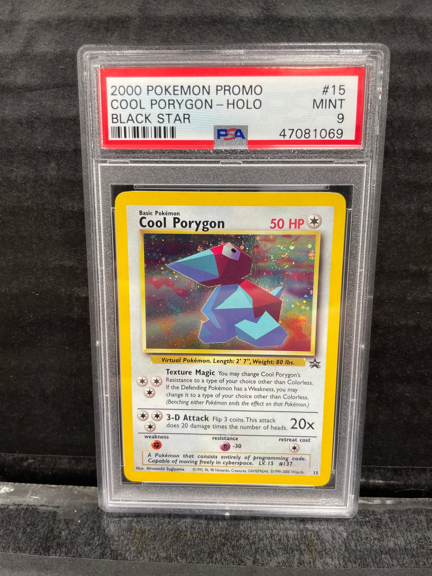 Pokemon Cool Porygon 15 Black Star Promo PSA 9