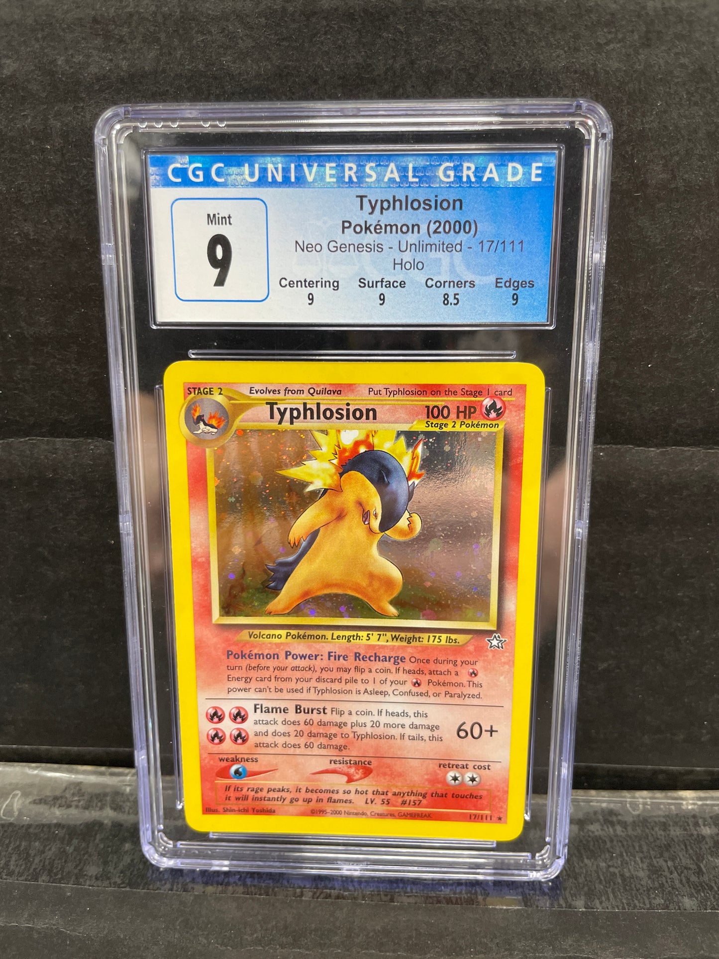 Pokemon Typhlosion 17/111 CGC 9