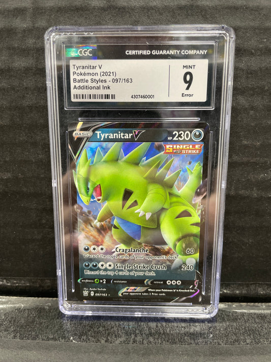Pokemon Tyranitar V 097/163 PSA 9 Error